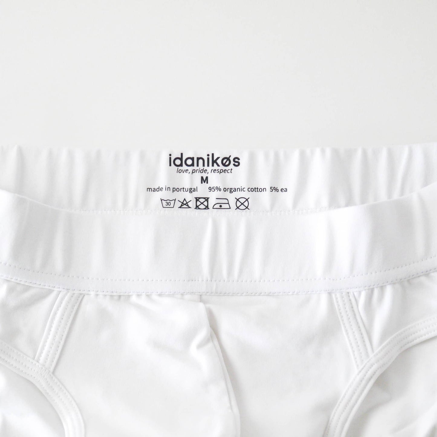 organic cotton brief - white - Idanikos