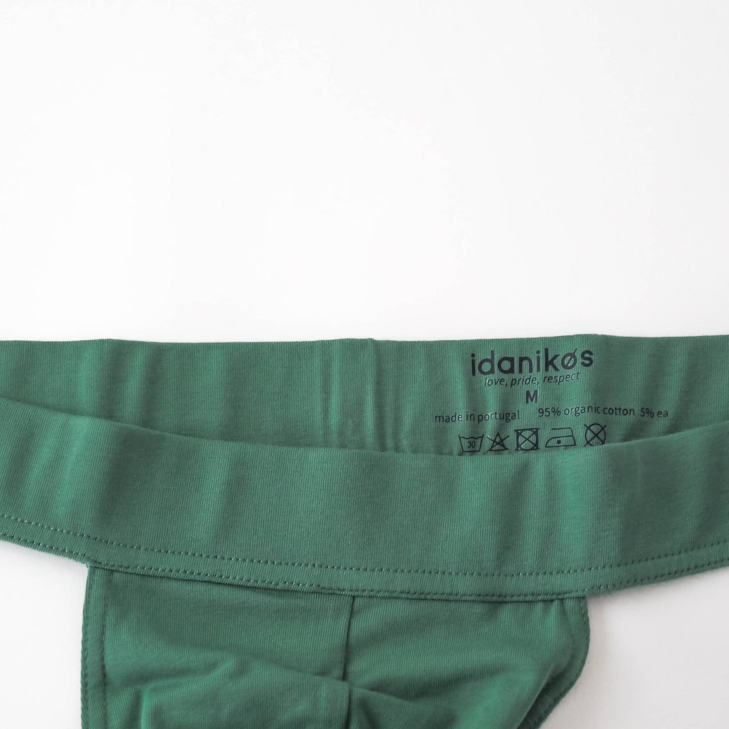 organic cotton thong - green - Idanikos