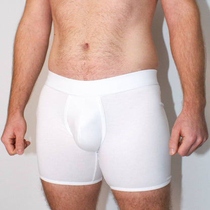 organic cotton boxer brief - white - Idanikos