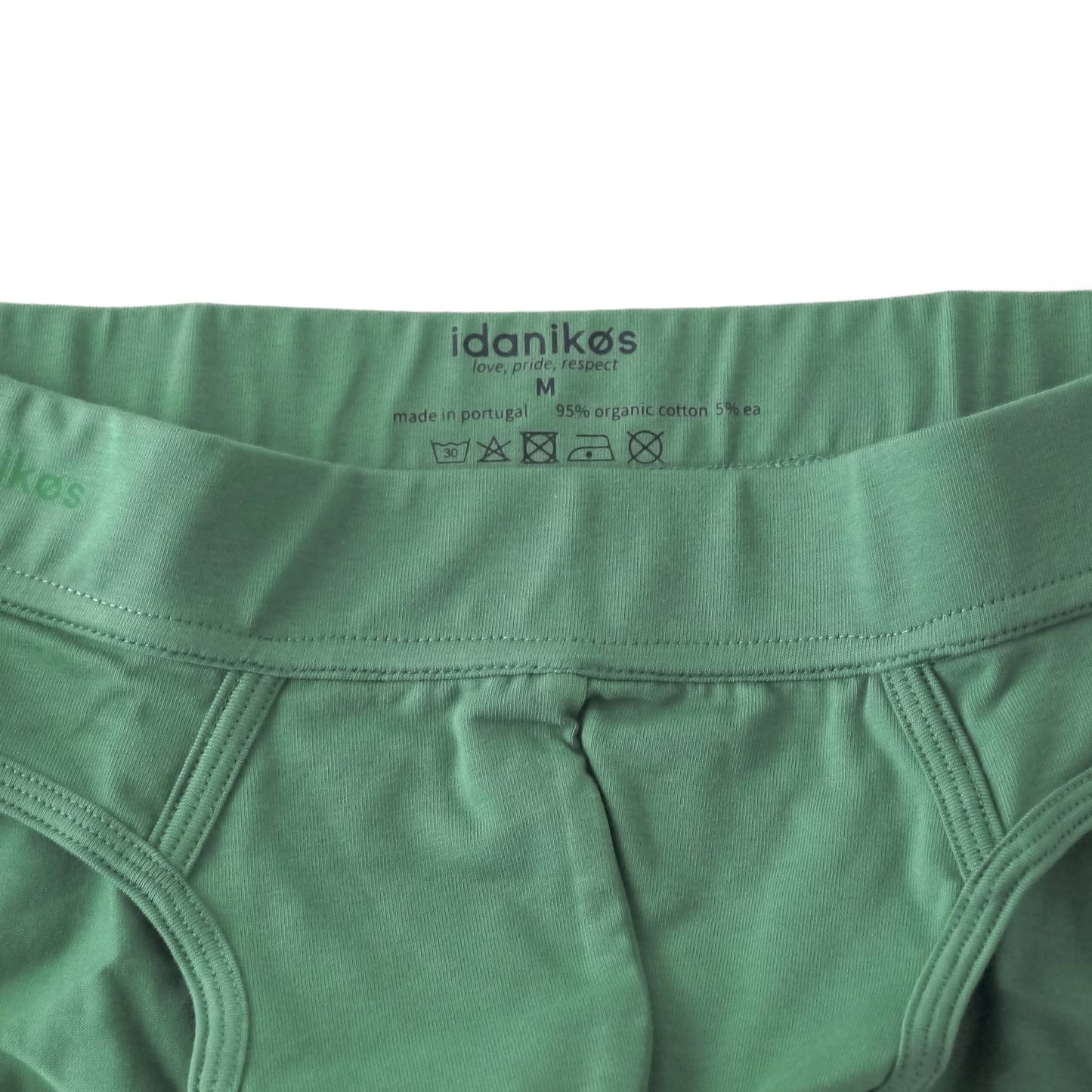 organic cotton brief - green - Idanikos