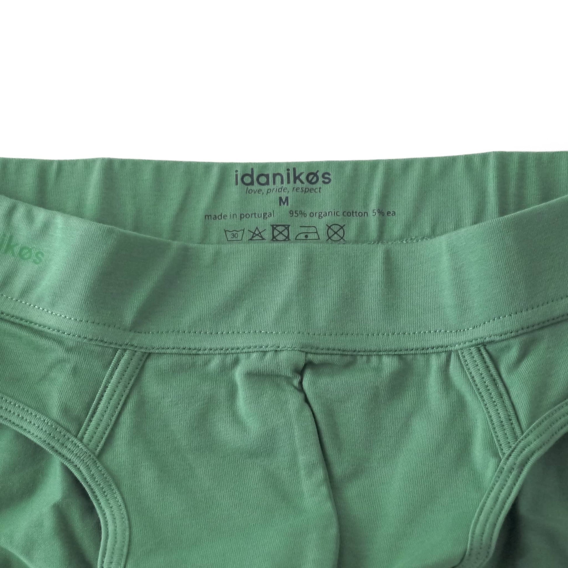 organic cotton brief - green - Idanikos
