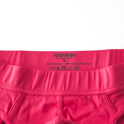 organic cotton brief - pink - Idanikos