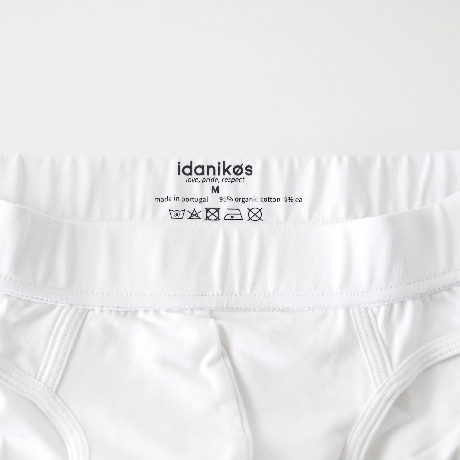 organic cotton brief - white - Idanikos