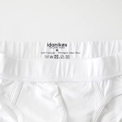 organic cotton brief - white - Idanikos