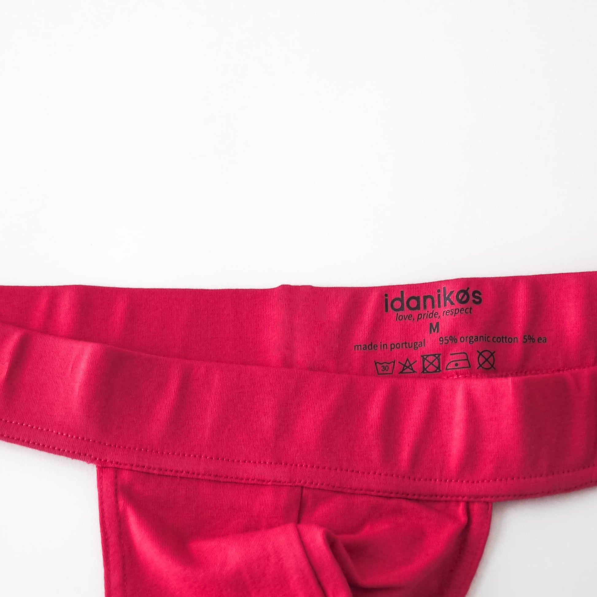 organic cotton thong - pink - Idanikos