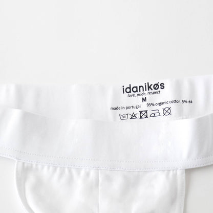 organic cotton thong - white - Idanikos